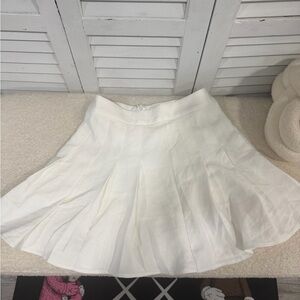 Shein White Pleated Skirt